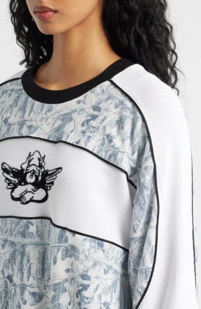 Boys Lie Snowed In Camo Thermal Sweatshirt In Multi