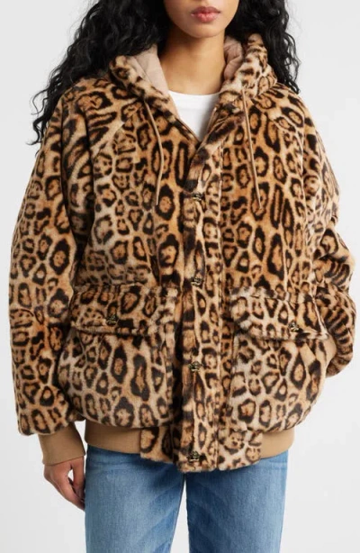 Boys Lie He A Cheetah Manhunt Fleece Zip Hoodie In Animal Print