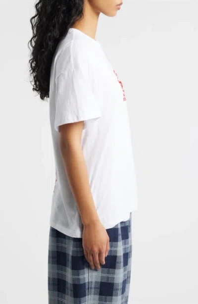 Boys Lie Loverboy Graphic Slub Boyfriend T-shirt In White