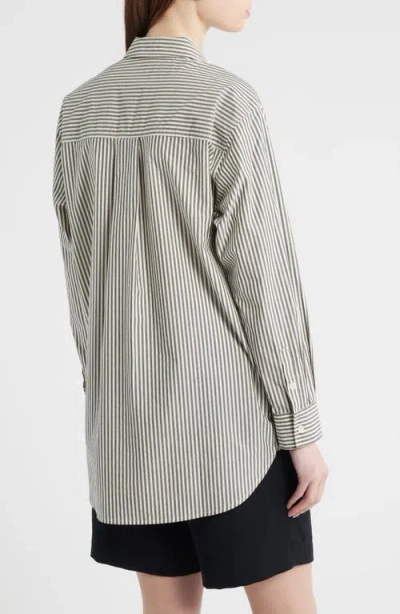 Rails Elsa Stripe Button-up Shirt In Gray