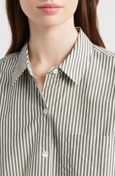Rails Elsa Stripe Button-up Shirt In Gray