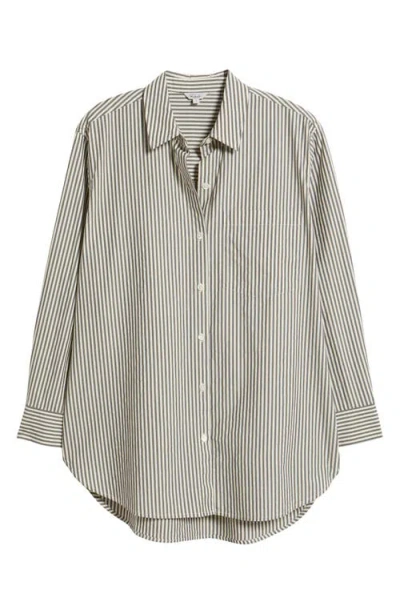 Rails Elsa Stripe Button-up Shirt In Gray