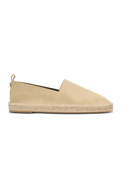 Balmain Suede Logo Espadrilles In Yellow