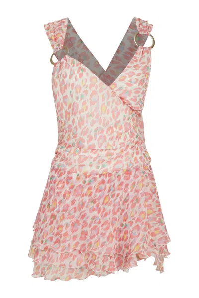 Growny Women's Ankita Dress Pink Leopard Print In Multi