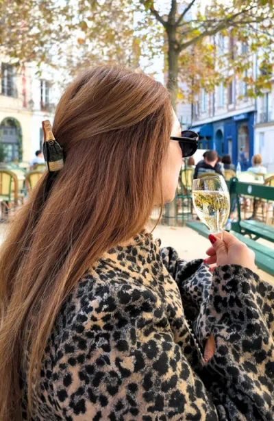 Solar Eclipse Hand Painted Champagne Claw Clip In Multi