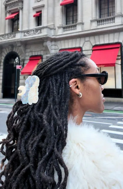 Solar Eclipse Hand Painted Celestial Moon Claw Clip In Multi