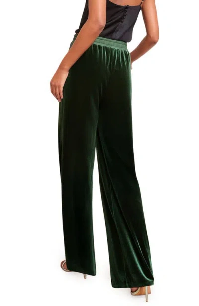 Friends Like These Velvet Wide Leg Pants In Green
