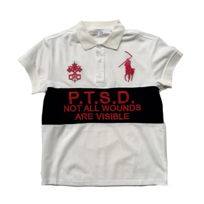 Praying Ptsd Polo Grey In White