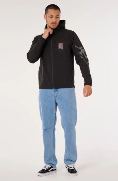 Rip Curl Eddie Would Go Spray Hooded Jacket In Black
