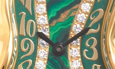 Pascal Möbius Lab Grown Diamond Leather Strap Watch, 28 Mm X 45 Mm In Black