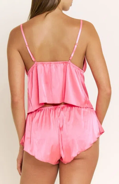 Honeydew Rowan Satin Camisole & Short Pajamas In Pink