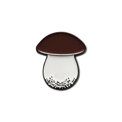 Make Heads Turn Women's Black / Brown / White Enamel Pin Šokoladinis Grybukas In Brown