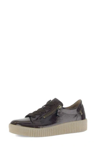 Gabor Low Top Sneaker In Brown