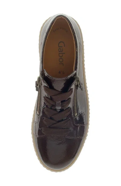 Gabor Low Top Sneaker In Brown