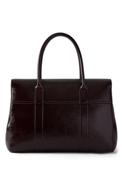 Mulberry Bayswater Patent Leather Handbag In Burgundy