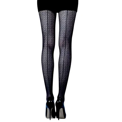 X Studio Women's Black Obsidian Net Tights In Black