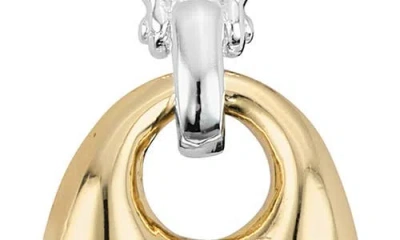 Athra Luxe 2-tone Horsebit Drop Earrings In Gold