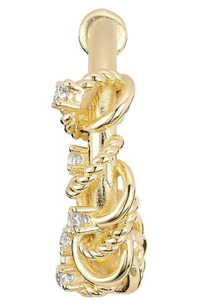 Athra Luxe Cubic Zirconia Wrap Hoop Earrings In Gold