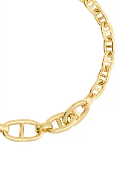 Athra Luxe Luxe Mariner Graduated Link Bracelet In Gold
