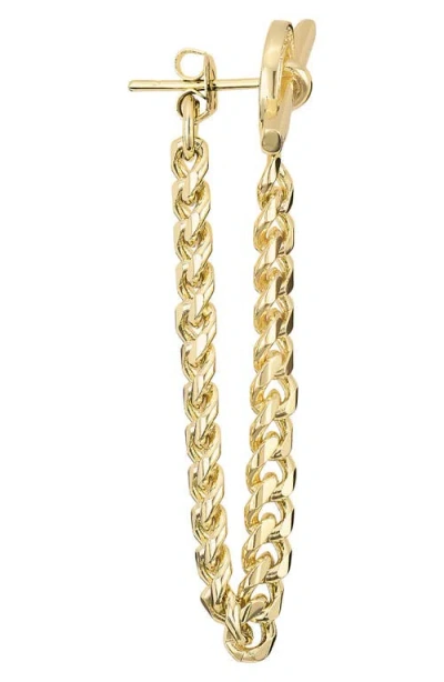 Athra Luxe Pavé Toggle Front/back Earrings In Gold