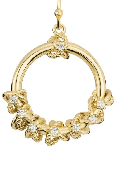 Athra Luxe Cubic Zirconia Frontal Hoop Earrings In Gold