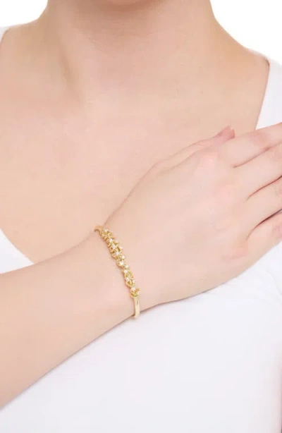 Athra Luxe Cubic Zirconia Wrap Cuff In Gold