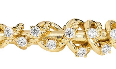 Athra Luxe Cubic Zirconia Wrap Cuff In Gold