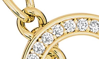 Athra Luxe Pavé Toggle Figaro Chain Necklace In Gold