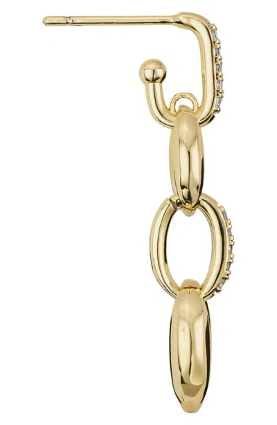 Athra Luxe Pavé Mariner Link Drop Earrings In Gold