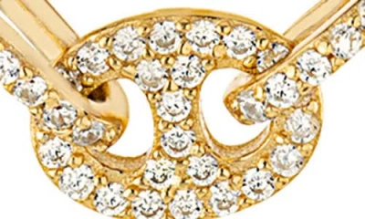 Athra Luxe Cubic Zirconia Mariner Link Necklace In Gold