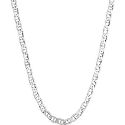 Athra Luxe Anchor Chain Choker Necklace In Metallic