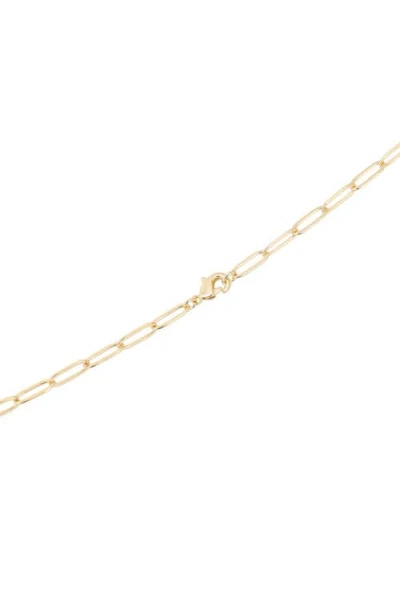 Athra Luxe Pavé Paper Clip Chain Toggle Necklace In Gold