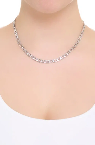 Athra Luxe Anchor Chain Choker Necklace In Metallic