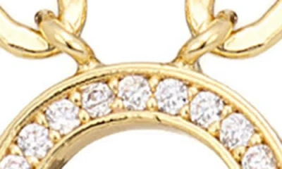 Athra Luxe Pavé Paper Clip Chain Toggle Necklace In Gold