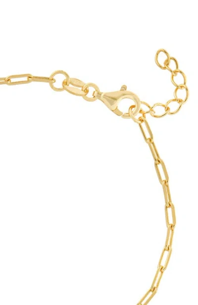 Athra Luxe Cubic Zirconia Mariner Link Bracelet In Gold