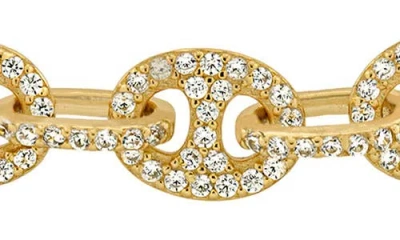 Athra Luxe Cubic Zirconia Mariner Link Bracelet In Gold
