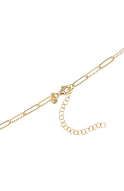 Athra Luxe Cultured Pearl Chain Link Necklace In Gold