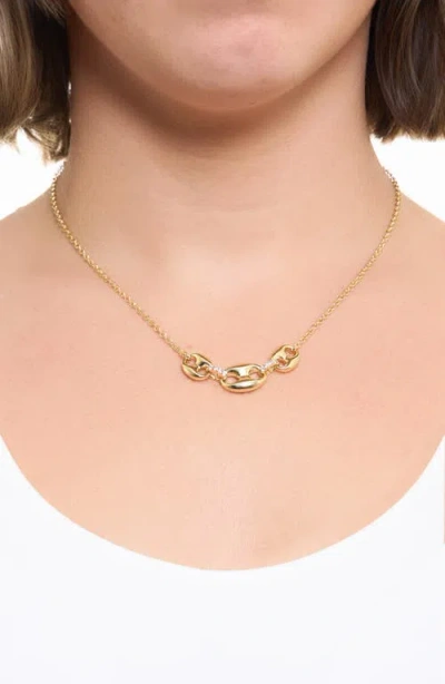 Athra Luxe Pavé Bold Mariner Chain Necklace In Gold