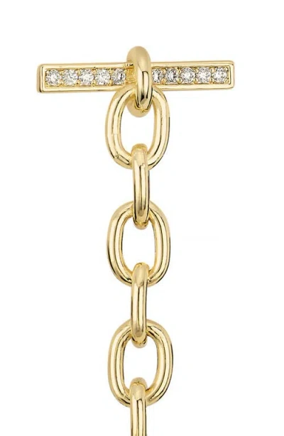 Athra Luxe Pavé Toggle Drop Earrings In Gold