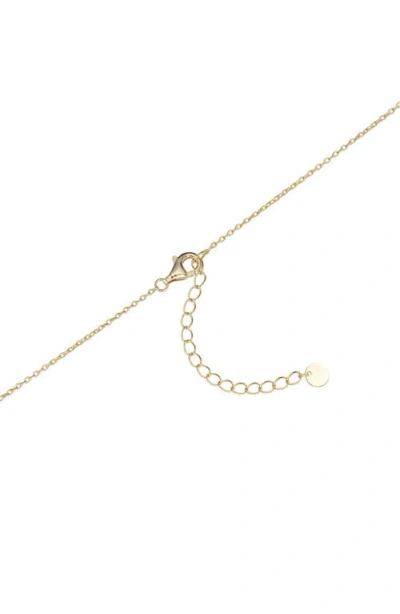 Athra Luxe Pavé Interlock Oval Pendant Necklace In Gold