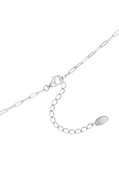Athra Luxe Pavé Duo Interlock Necklace In Silver
