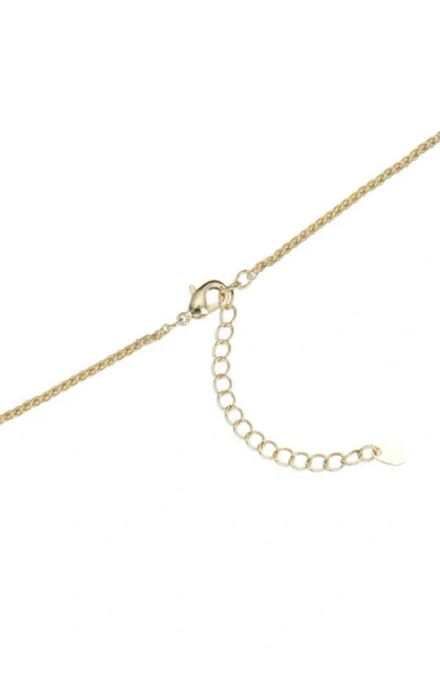 Athra Luxe Cubic Zirconia Knot Pendant Necklace In Gold