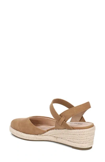 Lifestride Pilar Slingback Espadrille Platform Wedge Sandal In Brown