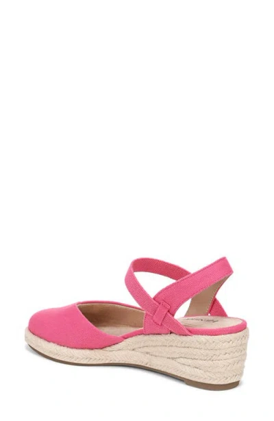 Lifestride Pilar Slingback Espadrille Platform Wedge Sandal In Pink