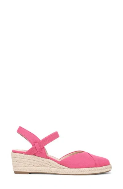 Lifestride Pilar Slingback Espadrille Platform Wedge Sandal In Pink