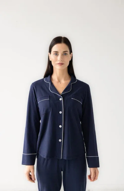 Salua Classic Luxury Pajamas In Blue