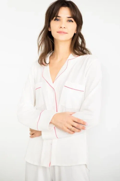 Salua Classic Luxury Pajamas In White