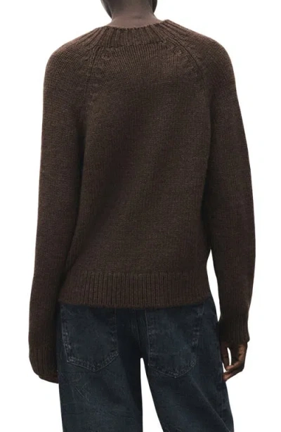 Mango Nolita Mock Neck Cable Sweater In Brown