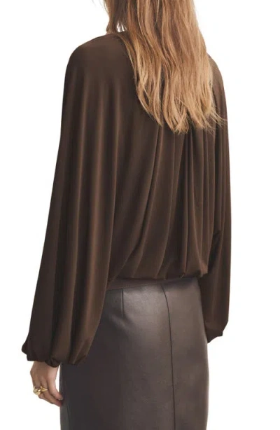 Mango Gadea Knit Top In Brown