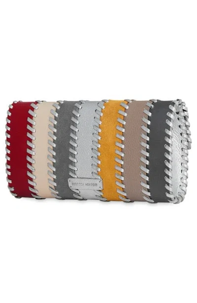 Rebecca Minkoff Whipstitch Patchwork Leather Clutch In Multi